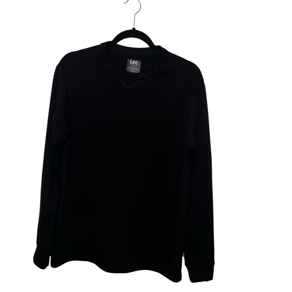 Lee Jet Black Crew Neck Top